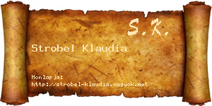 Strobel Klaudia névjegykártya
